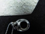 silver mother child necklace back